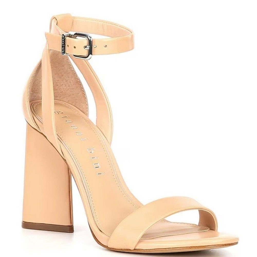 Gianni Bini Women's Tan and Cream Leather Upper Ankle StrapsSandals